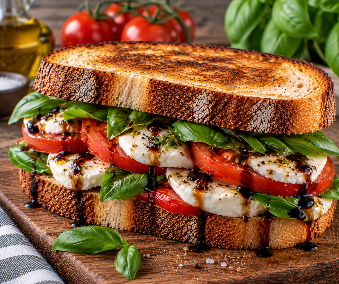 Caprese Sourdough Sandwich Recipe | Mozzarella & Tomato