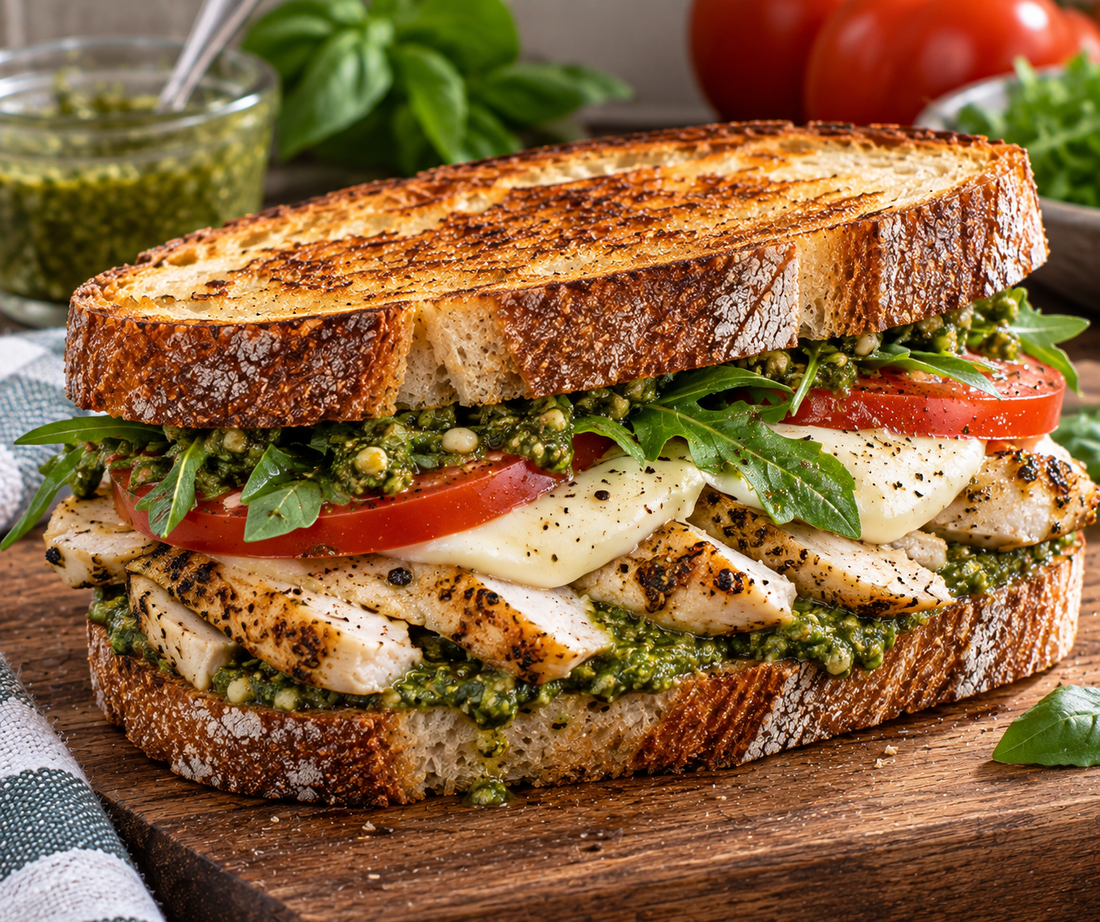 Chicken Pesto Sourdough Sandwich Recipe