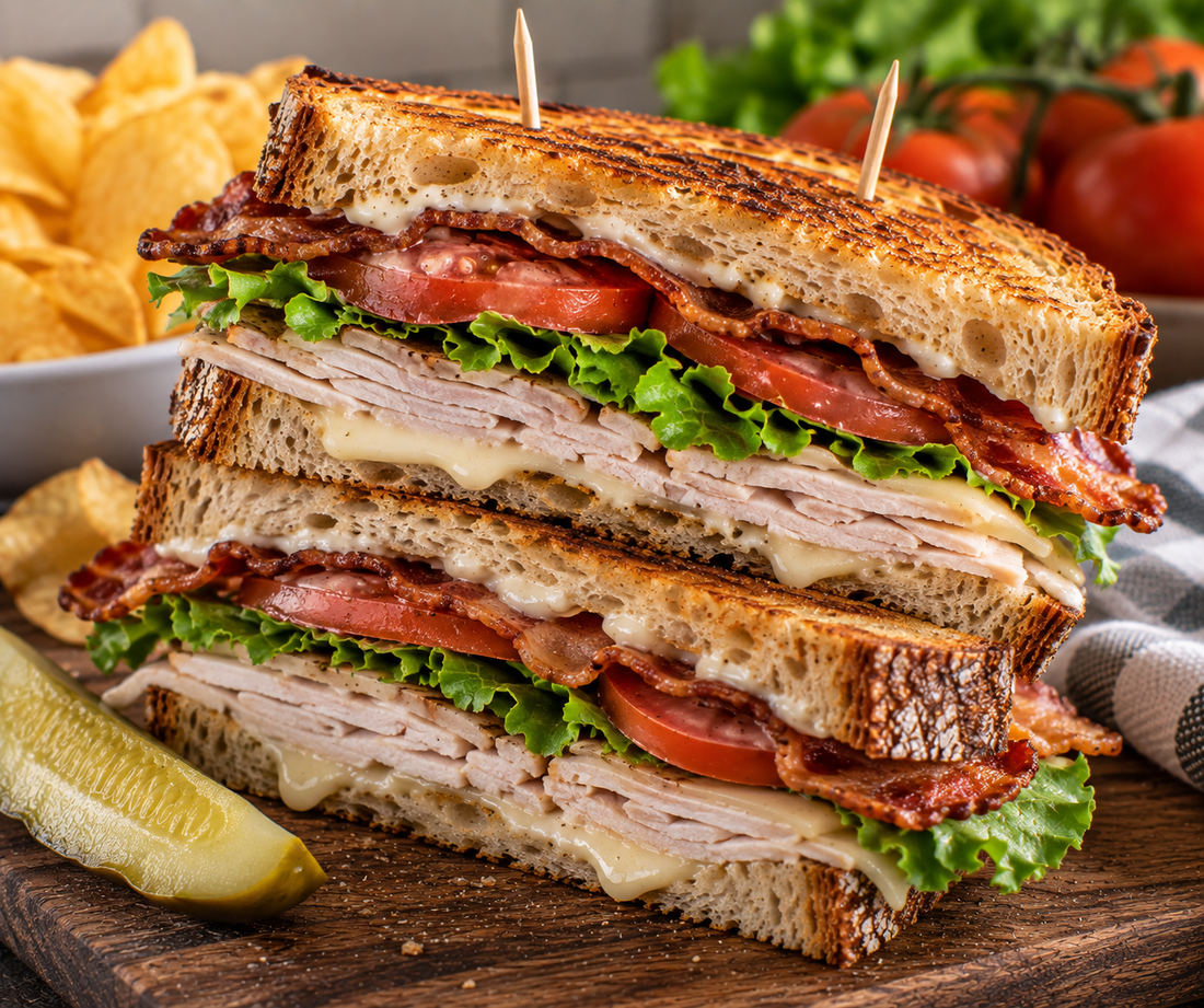 Sourdough Club Sandwich Recipe | Turkey, Bacon & Tomato