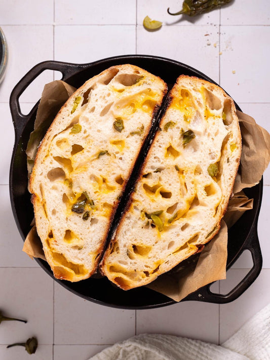 🌶️🧀 Jalapeño Cheddar Sourdough Bread