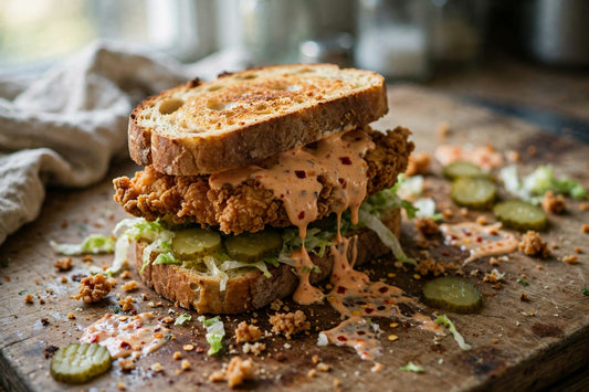 Crispy Chicken Sourdough Sandwich Recipe - Squirrelly Girl Starter