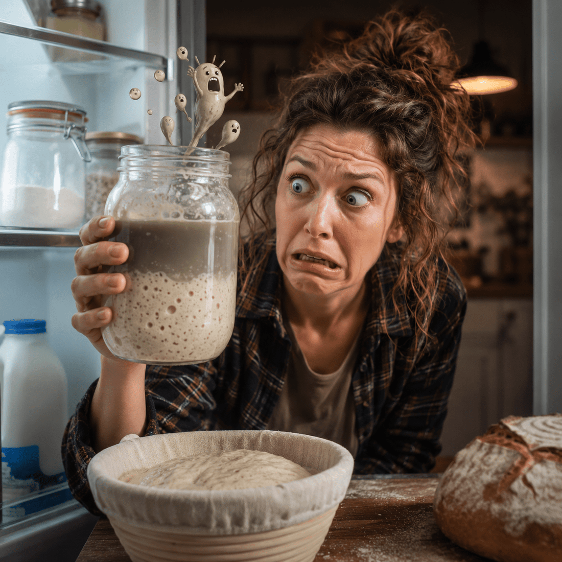 DON’T PANIC. Your sourdough starter isn't trying to poison you. 🧪🍞 - Squirrelly Girl Starter