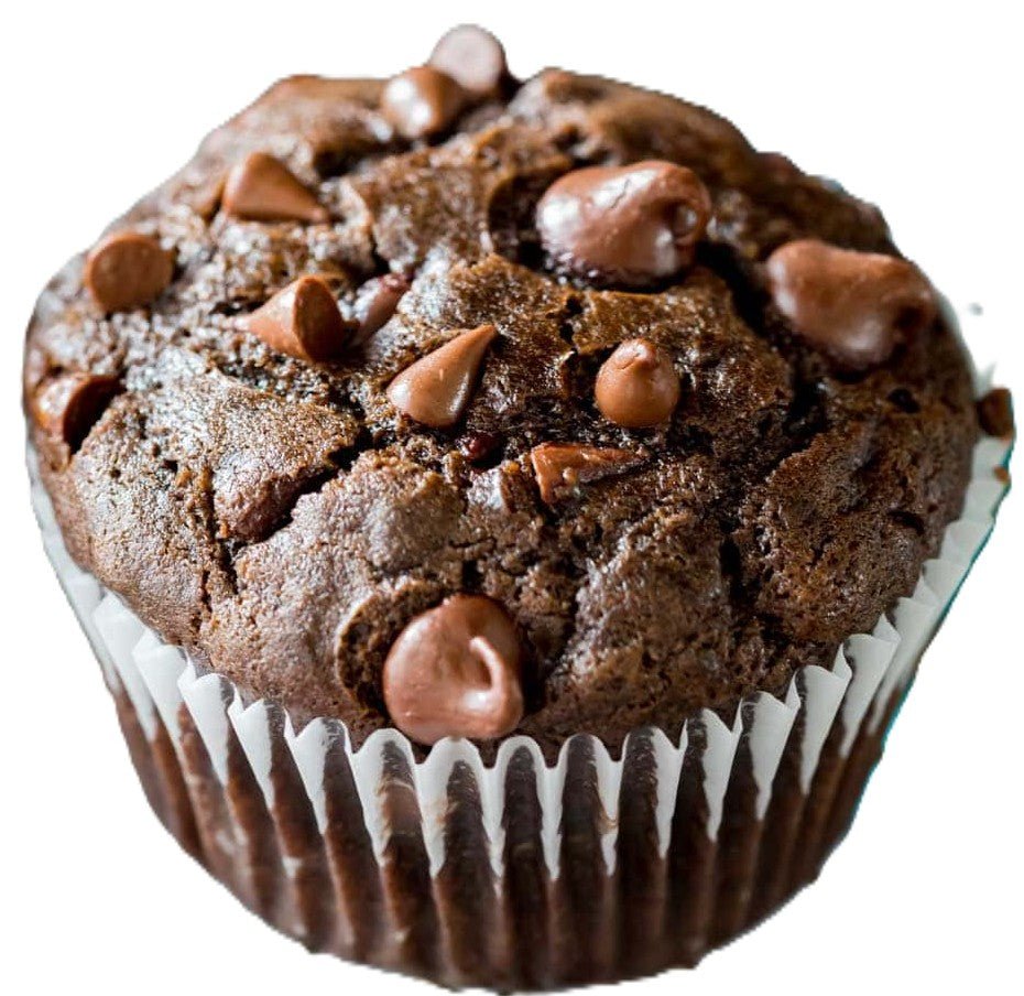 Double Chocolate Chocolate Chip Sourdough Muffins | Easy Recipe - Squirrelly Girl Starter