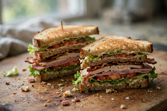 Sourdough Club Sandwich Recipe | Turkey, Bacon & Tomato - Squirrelly Girl Starter
