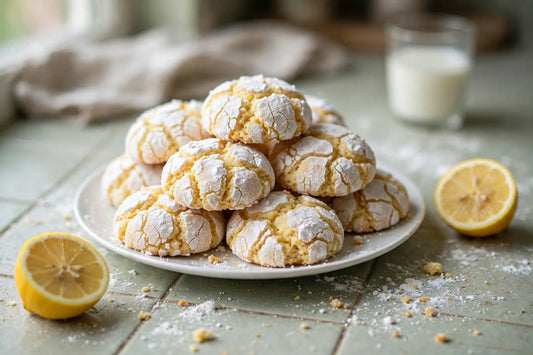 Sourdough discard lemon crinkle cookies