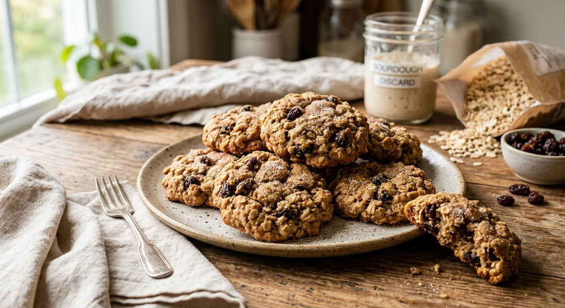 Sourdough Oatmeal Raisin Cookies | Soft, Chewy & Easy Recipe - Squirrelly Girl Starter