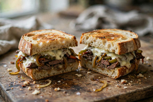 Sourdough Philly Cheesesteak Sandwich Recipe - Squirrelly Girl Starter