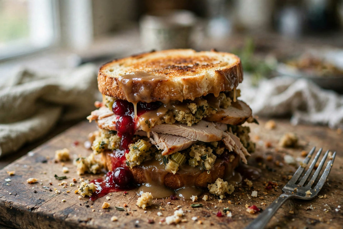 Thanksgiving Leftover Sourdough Sandwich Recipe - Squirrelly Girl Starter