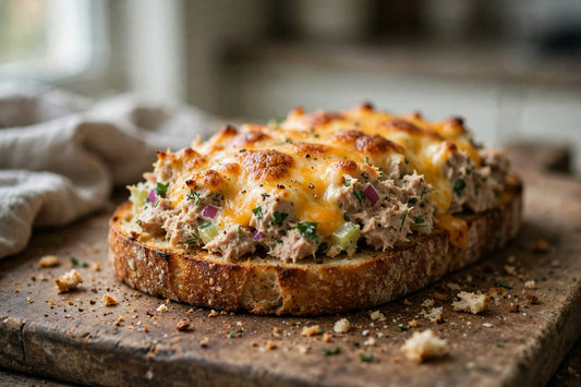 Tuna Melt on Sourdough | Easy Sourdough Tuna Melt Recipe - Squirrelly Girl Starter