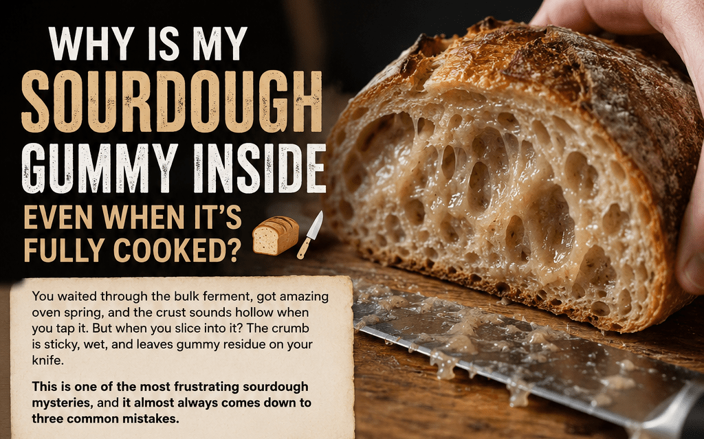 Why is my sourdough gummy inside even when it's fully cooked? - Squirrelly Girl Starter